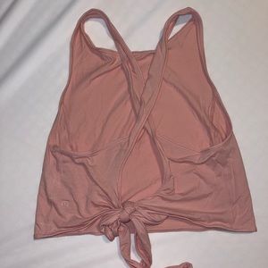 Lululemon pink tie back tank